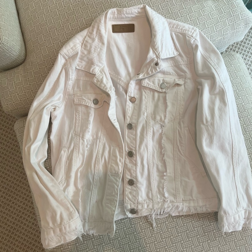 Blank NYC White Denim Jean Jacket